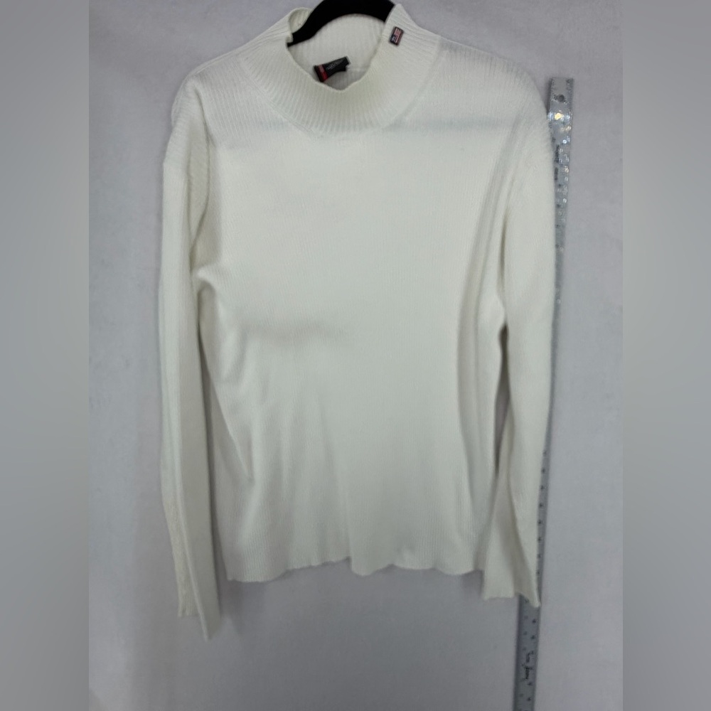 Ralph Lauren White Ribbed Knit Sweater